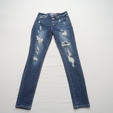 KanCan Lacey High Rise Super Skinny Jeans 3 / 25 Dark Wash Distressed