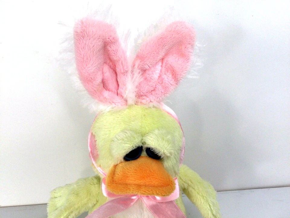 Conejito de Pascua Pato Amarillo Waddlehopper Ganz Rosa Blanco Orejas de Conejo HE9634 Raro Difícil de Encontrar Foto 2 de 4