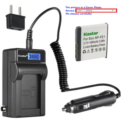 Kastar Battery LCD AC Charger for Sony FE1 Cyber-shot DSC-T7 DSC-T7B DSC-T7/S