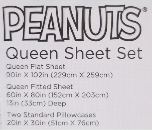 Peanuts Snoopy Dandelion Poof! Make a Wish 4 pc Queen Sheet Set Spring Sheets - Picture 3 of 4