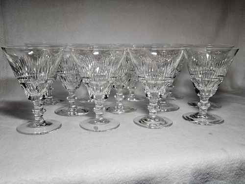 Set Of 12 Signed Waterford Mourne Cut Crystal Water Goblets  Vintage