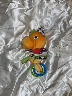 Lamaze Dog Baby Rattle Crinkle Ears Teething Ring Pull Down Sensory Toy Clip 9 