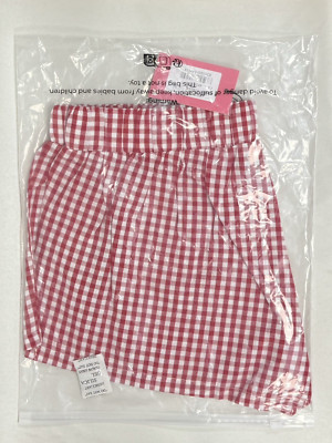 Edikted Red Gingham Women's Shorts Size Medium