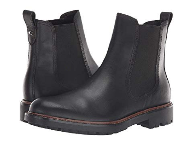 mens black leather pull on boots
