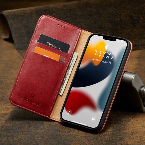 Retro Leather Flip Wallet Card Pocket Case Cover for iPhone 13 14 15 16 Pro Max - 第 10/16 張圖片
