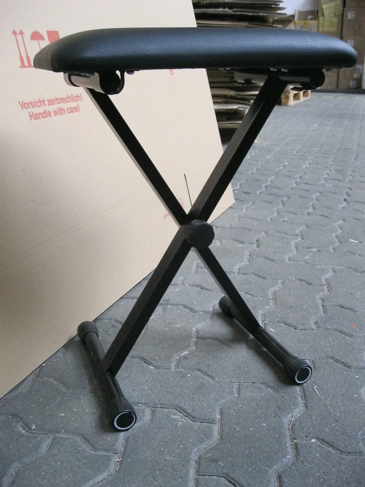 KEYBOARDBANK, KLAVIERHOCKER, SITZ, PIANOSTUHL - VERSTELLBAR-KLAPPBAR-SCHWARZ-KB3 - Bild 3 von 4