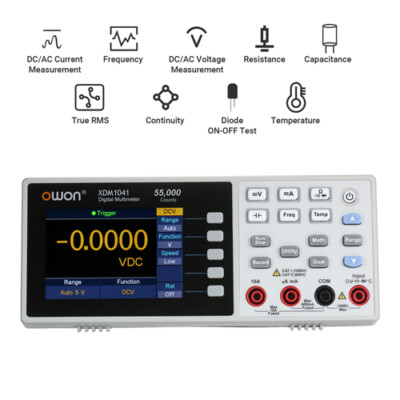 Owon 55000 Counts Digital Multimeter LCD True RMS Frequency Diode Temp Meter US