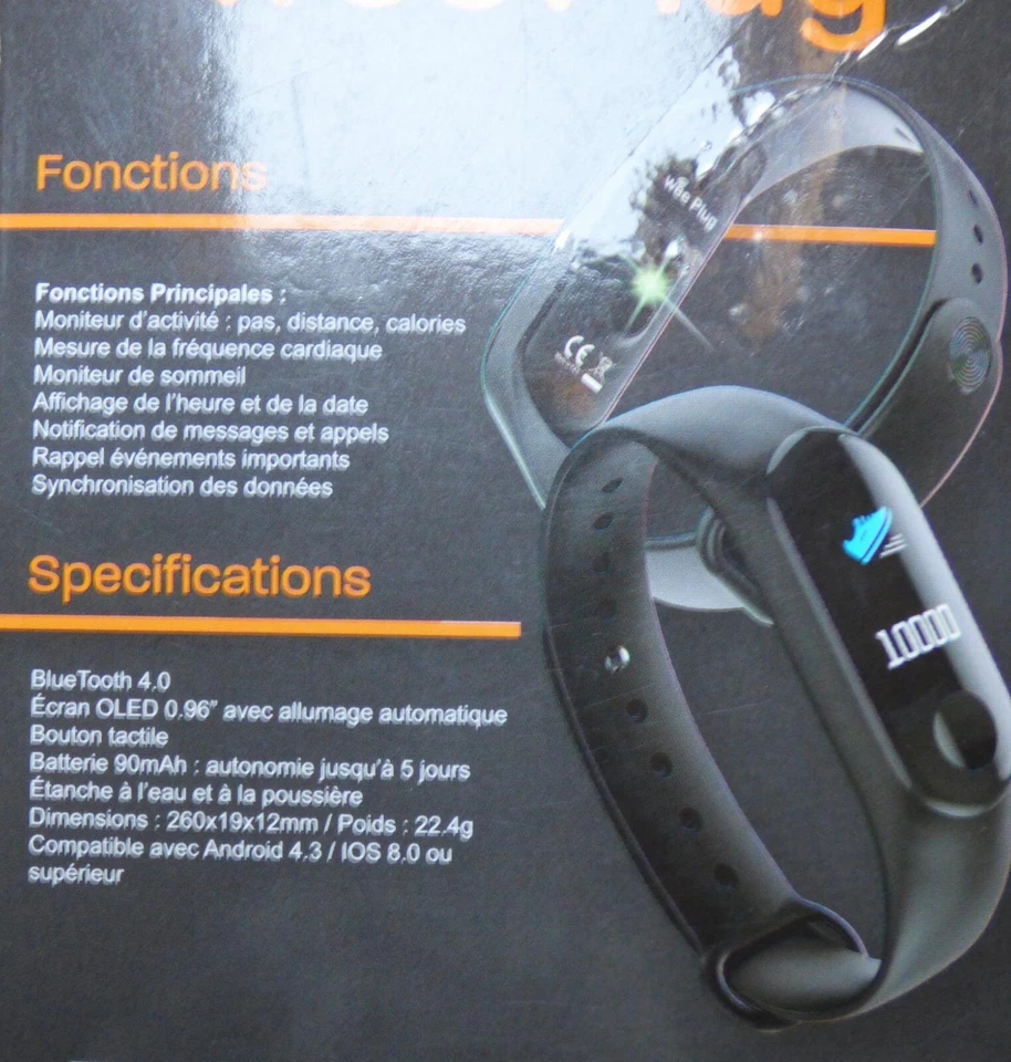 Storex WeePlug SB7+ Montre Connectée Multifonction Podomètre Calories Coeur etc - Imagen 3 de 4