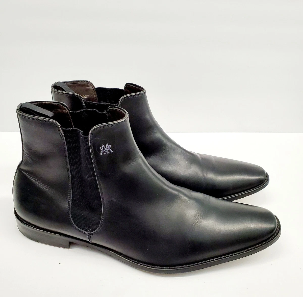 Mezlan Spain Black Leather Chelsea Boots Mens Size 9.5 M