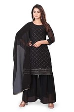Women's Traditional Faux Georgette Embroidery Salwar Suit Set