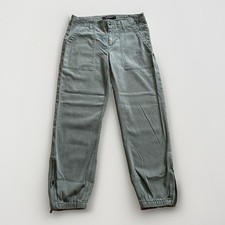 Liverpool Los Angeles 8/29 Green Utility Jogger Zip Ankle Pants Gorpcore Stretch