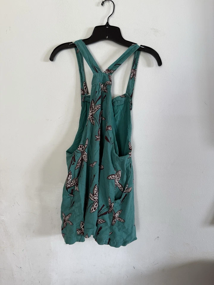 UO Kimchi Azul Mujer Lauren Lino Floral Mono Una Pieza, Talla XS Foto 4 de 4