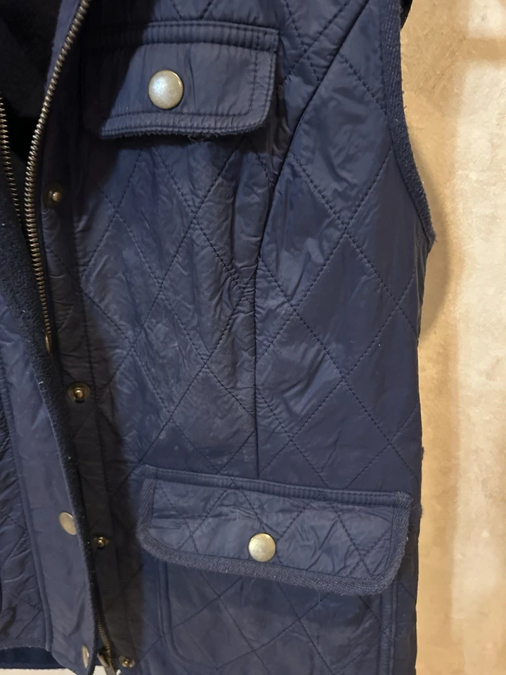 talbots quilted vest Navy Blue Size Small Euc - Image 3 of 4