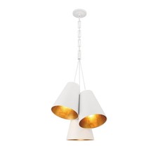 Alston 3-Light Pendant in Matte White with An...