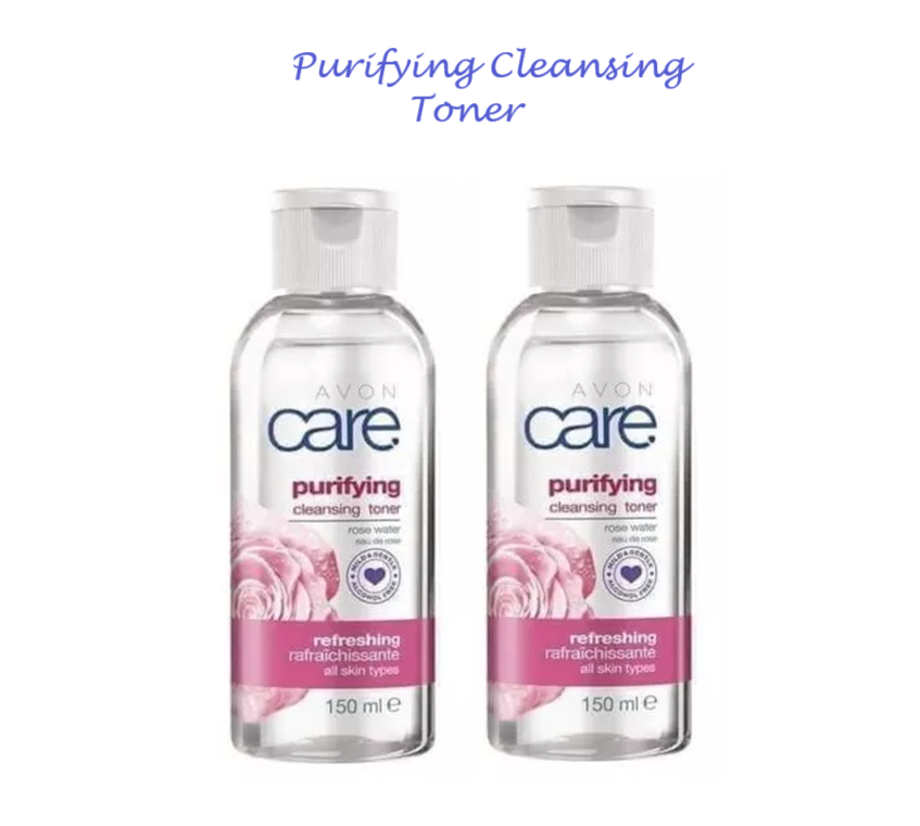 2X Avon Care Purifying Cleansing Toner  Rose Water New 150ml each