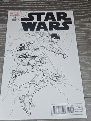 STAR WARS #18 NEAR MINT 2016 LEINIL FRANCIS YU B&W SKETCH VARIANT 1:100 b-140