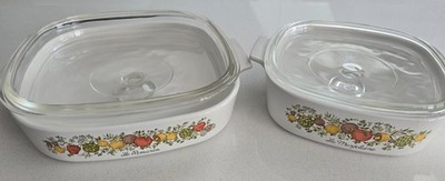 Vintage 2 x Corning Kasserolle OFEN ZUM TISCH - SELTEN!!!