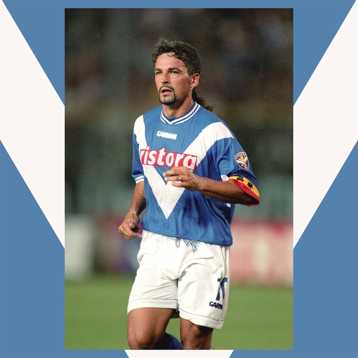 Authentic Roberto Baggio 2000-2001 Brescia Garman Jersey/Large