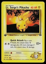 Lt. Surge's Pikachu #84/132 Gym Challenge 1st Edition