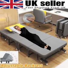Single Foldable Folding Bed & Mattress Guest Bed Heavy Duty Portable Large Bed