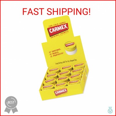 Carmex Moisturizing Lip Balm, Original Flavor, 0.25 oz Jar, 12/Box (LIL62458)