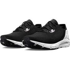 Under Armour 3024906 Women's UA HOVR Sonic 5 Running Shoes, Black/White, Size 11