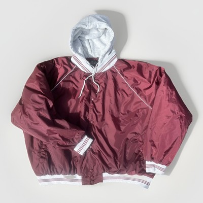 Vintage 90's varsity bomber jacket hooded redhead brand 4 XL
