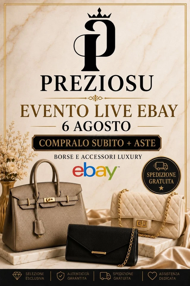 Prima Live PREZIOSU: LUXURY E VINTAGE, BORSE E ACCESSORI