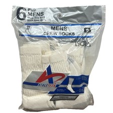 Athletech Mens Tube Socks 6-12 Shoe 10-13 Foot Over The Calf 6 Pack Vintage NOS