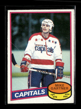 1980-81 O-Pee-Chee 195 Mike Gartner Washington Capitals Rookie Card AAA. rookie card picture