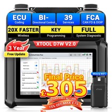 2026 Newest XTOOL D7W 2.0 Bidirectional All System Automotive Diagnostic Scanner