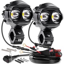 Motorcycle Auxiliary Lights, Motorcycle Fog Lights with D7 White Lights Kit