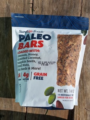 Sure Life Foods Paleo Bars14 Individually Wrapped New Sealed