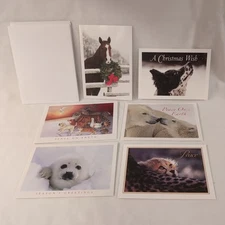 6 IFAW International Fund Animal Welfare Holiday Christmas Greeting Note Card