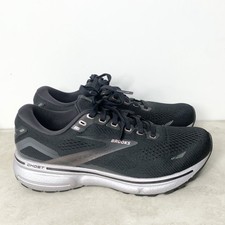 Brooks Ghost 15 Zapatos Mujer Talla 8 AMPLIOS Tenis Negro Rosa Dorado Correr Trail