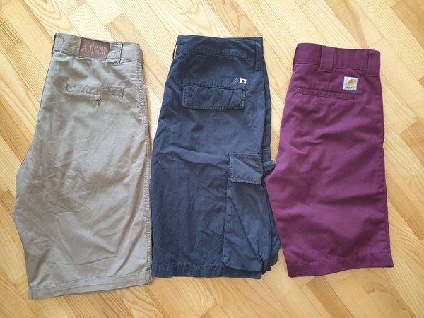 Men Carhartt WIP Shorts Purple Cotton 36-38