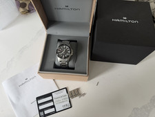Hamilton Khaki Navy Auto Black Dial Steel Bracelet Diver 100m H824150