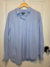Lands End Oxford Shirt True Blue 18 Classic Preppy Office Career Money NWT 