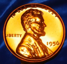 1956 Lincoln Wheat Penny 1c Proof Pr Gem Red Rd Copper Us Mint Vintage Coin
