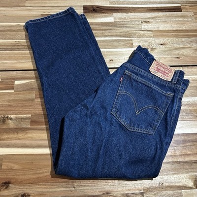 LEVIS 505 Jeans Mens 34x29 Blue Straight Leg Dark Wash Pants Vintage Y2k