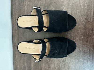 Aerosoles Cosmic Black Suede Slip On - Size 7.5 Women s - New In Box