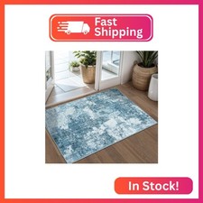 Area Rug 2x3 Washable Rug: Soft Small Entryway Rug with Anti-Slip Backing Non-Sh