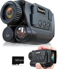 4K Night Vision Monocular Goggles w/ 8X Zoom, IR, 984FT Range, 32GB Card