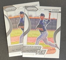 (2) Brady Singer 2020 Panini Prizm Warming In The Pen #WIP-13 Lot - Kansas City 
