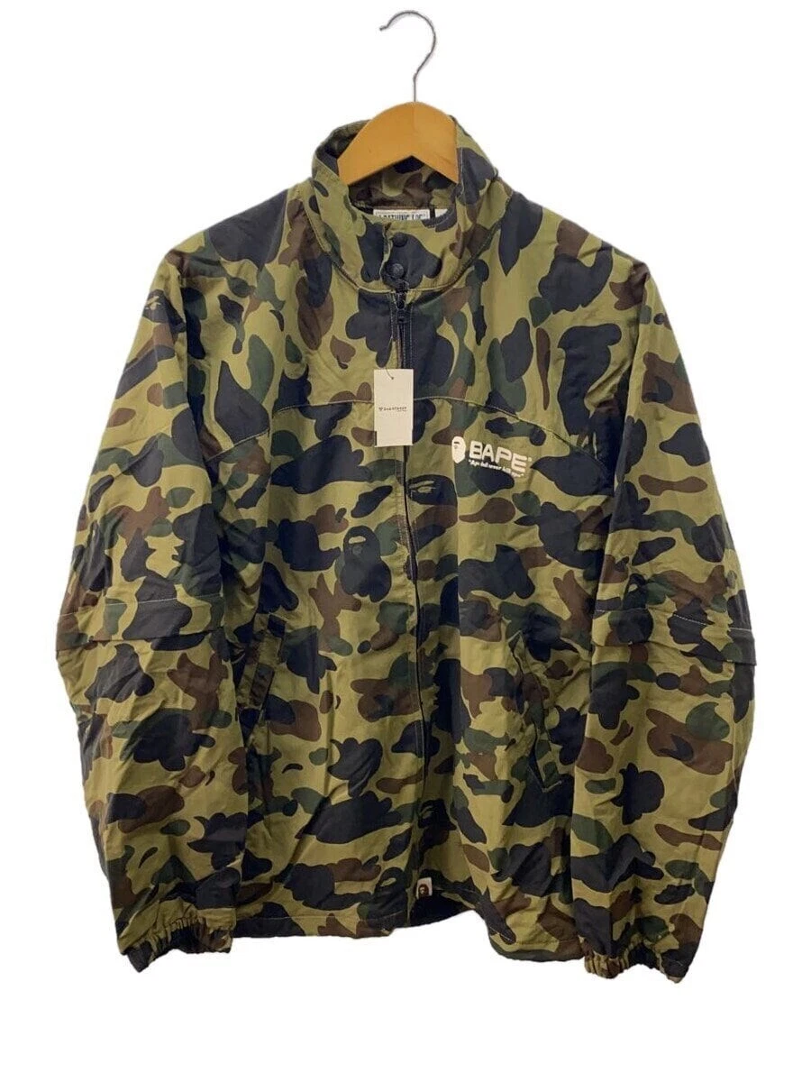 A BATHING APE (BAPE) Giacca A BATHING APE RAIN kaki L usata