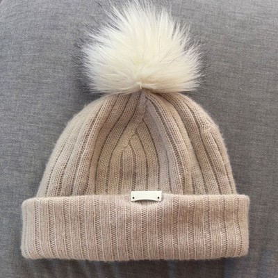 melin All Day Pom Beige Knit Wool Cashmere Pom Pom Hat - Women s cashmere/wool 