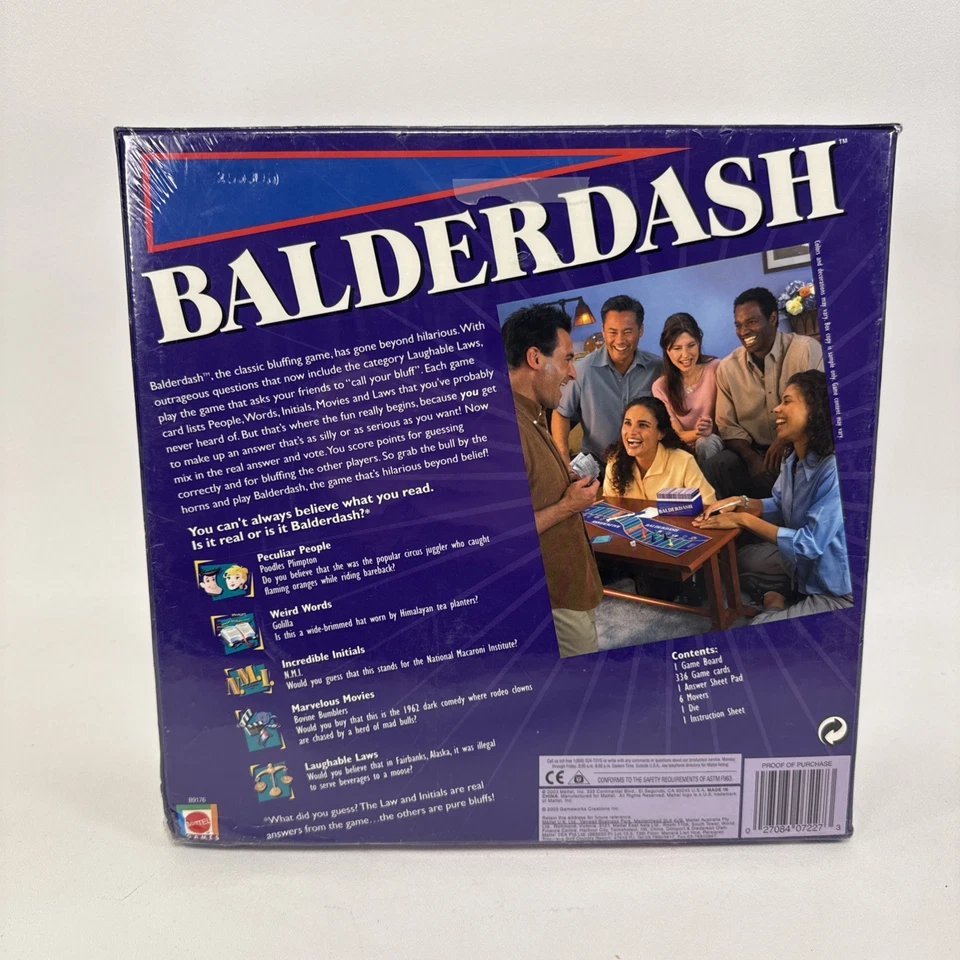 New & Sealed - 2003 Mattel Balderdash - The Classic Bluffing Party Game - Image 2 of 4