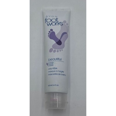 Avon Foot Works Beautiful Lavender Clay Mask 3.4 fl oz Foot Treatment NEW