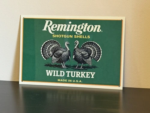 Remington Wild Turkey  Ammunition Vintage Style Metal Sign