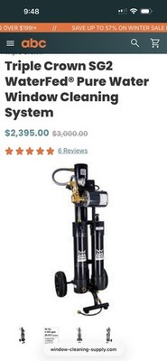 Triple Crown SG2 Water Fed System W/Gardiner SLX Carbon Fiber Pole Kit